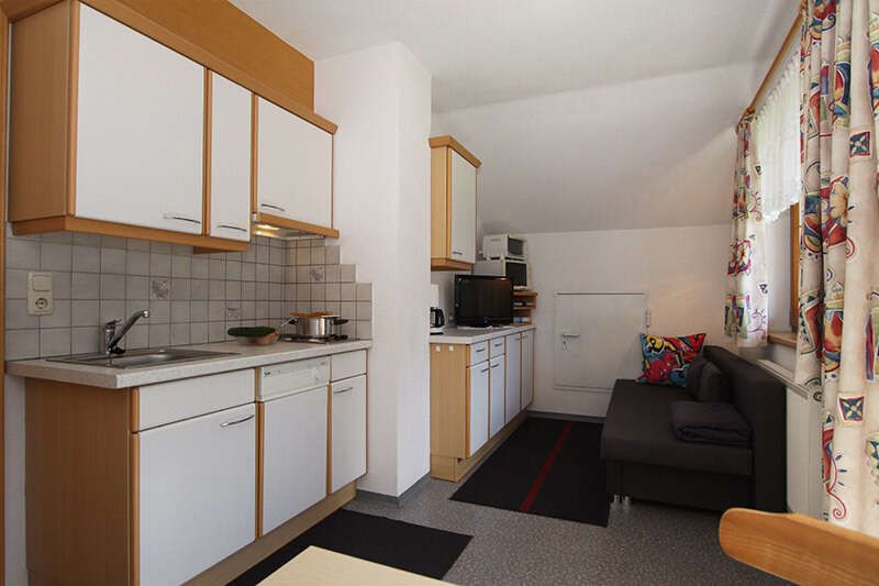 Appartement 2-3 Personen Küche Haus Niederhof Kappl